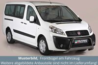Frontbügel Edelstahl schwarz für Fiat Scudo 2006 - 63mm mit Gutachten Frontschutzbügel