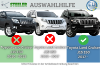 Frontbügel mit Unterbodenschutz für Toyota Land Cruiser J15 150 2017 - SCHWARZ 70mm Gutachten breit