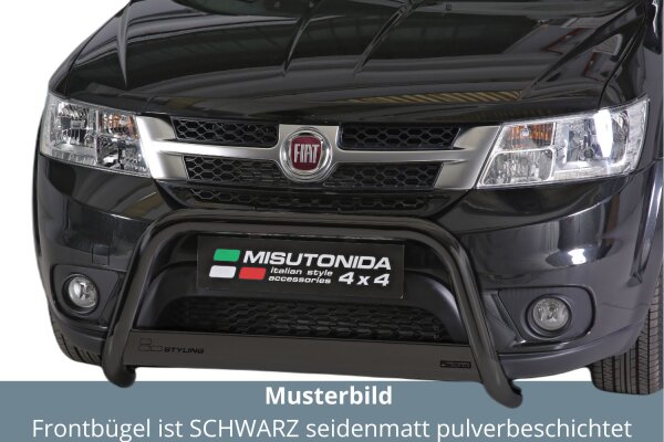 Frontbügel Edelstahl schwarz für Fiat Freemont 2011 - 63mm mit Gutachten Frontschutzbügel
