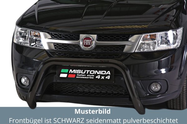 Frontbügel Edelstahl schwarz für Fiat Freemont 2011 - 76mm mit Gutachten Frontschutzbügel
