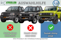 Frontschutzbügel für Suzuki Jimny GJ HJ 2018- SCHWARZ 70mm Edelstahl Gutachten