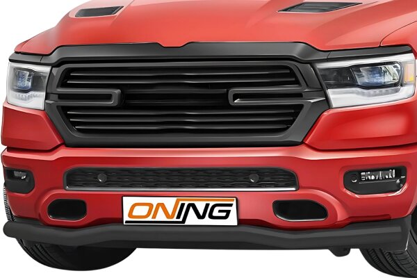 Frontbügel SCHWARZ breit für DODGE RAM 1500 ab 2019- aus Edelstahl Ø76mm Gutachten