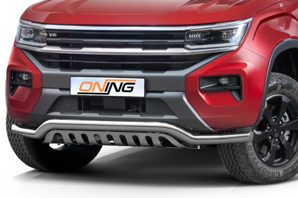 Frontbügel mit Unterfahrschutz für VW Amarok 2023- 70mm breit Edelstahl Gutachten