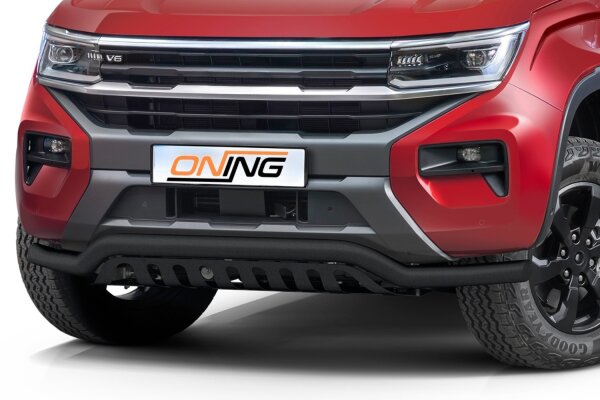 Frontbügel mit Unterfahrschutz für VW Amarok 2023- SCHWARZ 70mm breit Gutachten