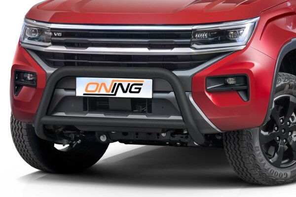 Frontbügel SCHWARZ mit Querstreben für VW Amarok 2023- 70mm Frontschutzbügel
