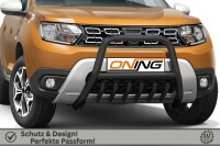 Frontbügel mit Unterbodenschutz für Dacia Duster 2018-2023 schwarz 60mm Gutachten