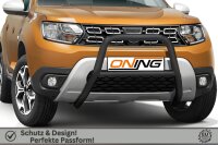 Frontbügel mit Querstreben für Dacia Duster 2018-2023 SCHWARZ  Edelstahl Gutachten