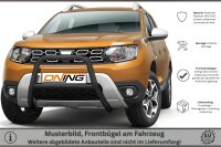 Frontbügel mit Querstreben für Dacia Duster 2018-2023 SCHWARZ  Edelstahl Gutachten