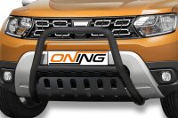 Frontbügel mit Unterfahrschutz für Dacia Duster 2018-2023 SCHWARZ 60mm Gutachten