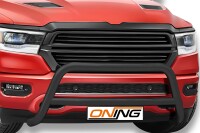 Frontbügel mit Querstrebe für DODGE RAM 1500 ab 2019- aus Edelstahl SCHWARZ Ø76mm Gutachten