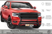 Frontbügel mit Querstrebe für DODGE RAM 1500 ab 2019- aus Edelstahl SCHWARZ Ø76mm Gutachten