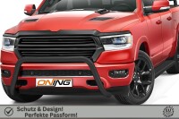 Frontbügel SCHWARZ für DODGE RAM 1500 ab 2019- aus Edelstahl Ø76mm Gutachten