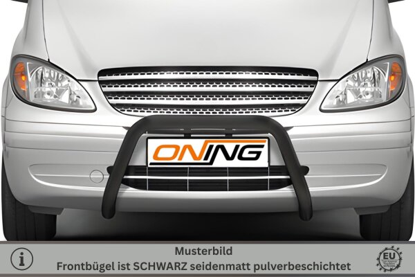 Frontschutzbügel SCHWARZ ohne Querstrebe passend für Mercedes Vito W639 Bj. 2003-2010