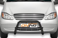 Frontbügel SCHWARZ Edelstahl passend für Mercedes Vito W639 Bj. 2003-2010