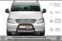 Frontbügel SCHWARZ Edelstahl passend für Mercedes Vito W639 Bj. 2003-2010