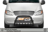 Frontschutzbügel SCHWARZ mit Unterfahrschutz für Mercedes Vito W639 Bj.2003-2010
