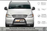 Frontschutzbügel SCHWARZ mit Querstrebe passend für Mercedes Vito W639 Bj. 2003-2010