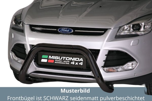 Frontbügel Edelstahl schwarz für Ford Kuga 2013-2016 76mm mit Gutachten Frontschutzbügel