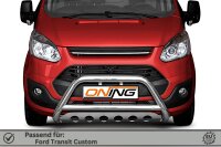 Frontbügel mit Unterfahrschutz für Ford Transit Custom 2012-2018 70mm