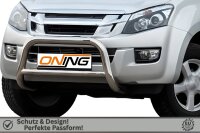 Frontbügel mit Querstreben für Isuzu D-Max II 2012-2016 70mm Edelstahl Gutachten