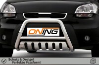 Frontbügel mit Unterfahrschutz für KIA Soul 2009-2014 60mm Edelstahl Gutachten
