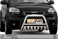 Frontbügel mit Unterfahrschutz für KIA Soul 2009-2014 60mm Edelstahl Gutachten