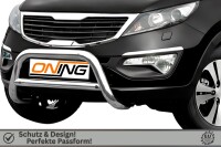 Frontbügel mit Querstreben für KIA Sportage 2011-2015 70mm Edelstahl Gutachten