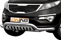 Frontbügel mit Unterfahrschutz für KIA Sportage 2011-2015 70mm breit Gutachten