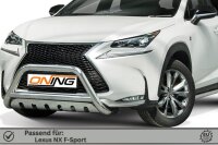 Frontbügel mit Unterfahrschutz für Lexus NX 2014-2020 70mm Edelstahl Gutachten
