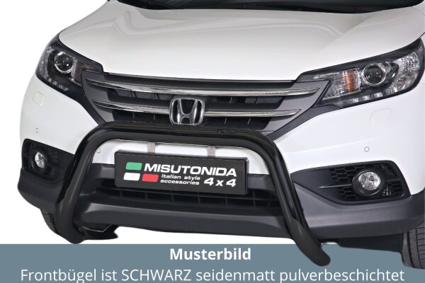 Frontbügel Edelstahl schwarz für Honda CR-V 2012 - 2015 76mm mit Gutachten