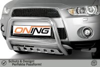 Frontbügel Unterfahrschutz für Mitsubishi Outlander II 2010-2012 60mm Gutachten