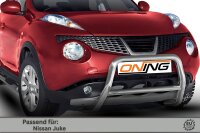 Frontbügel mit Querstreben für Nissan Juke 2010-2014 60mm Edelstahl Gutachten