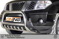 Frontbügel mit Unterbodenschutz für Nissan Navara D40 2005-2010 70mm