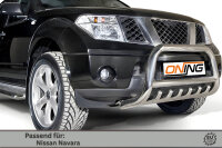 Frontbügel mit Unterbodenschutz für Nissan Navara D40 2005-2010 70mm