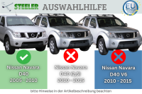 Frontbügel mit Unterbodenschutz für Nissan Navara D40 2005-2010 70mm