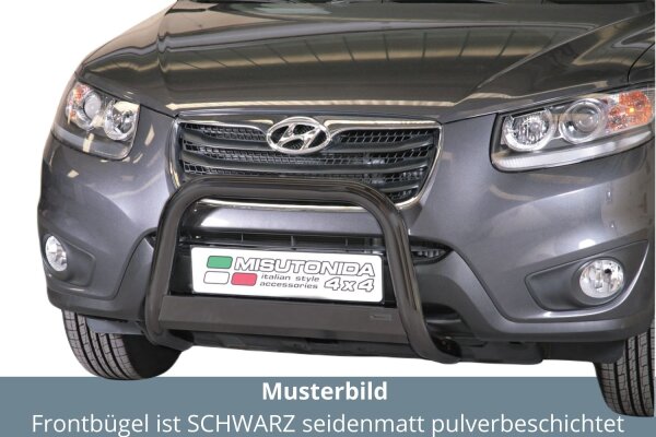 Frontbügel Edelstahl schwarz für Hyundai Santa Fe 2010 - 2012 63mm mit Gutachten