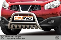 Frontbügel mit Unterfahrschutz für Nissan Qashqai 2010-2013 60mm Gutachten