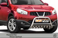 Frontbügel mit Unterfahrschutz für Nissan Qashqai 2010-2013 60mm Gutachten