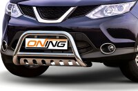 Frontbügel mit Unterfahrschutz für Nissan Qashqai II 2013-2017 60mm Gutachten