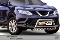 Frontbügel mit Unterfahrschutz für Nissan Qashqai II 2013-2017 60mm Gutachten