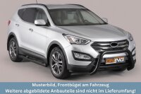 Frontbügel Edelstahl schwarz für Hyundai Santa Fe 2012 - 76mm mit Gutachten
