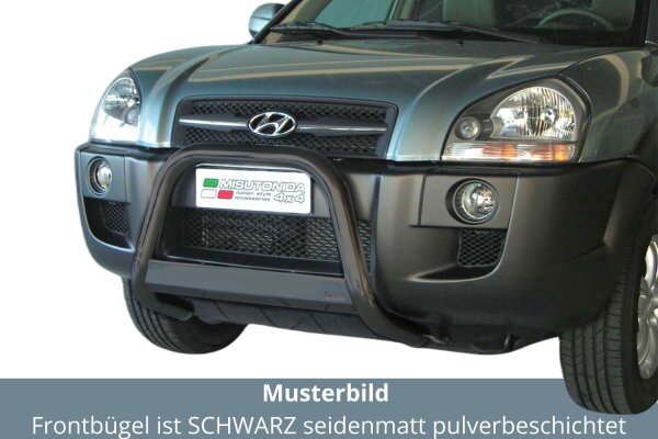 Frontbügel Edelstahl schwarz für Hyundai Tucson 2004 - 2014 63mm mit Gutachten