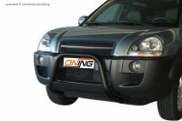 Frontbügel Edelstahl schwarz für Hyundai Tucson 2004 - 2014 63mm mit Gutachten