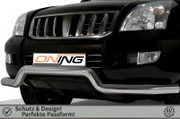 Frontbügel für Toyota Land Cruiser J12 2002-2009 76mm breit Edelstahl Gutachten