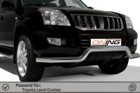 Frontbügel für Toyota Land Cruiser J12 2002-2009 76mm breit Edelstahl Gutachten