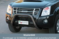 Frontbügel Edelstahl schwarz für Isuzu D-Max 2007 - 2011 76mm mit Gutachten
