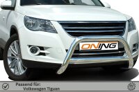 Frontbügel mit Querstreben für VW Tiguan 5N 2007-2016 70mm Edelstahl Gutachten
