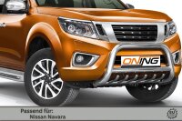 Frontbügel Unterbodenschutz für Nissan NP300 Navara 2015- 70mm Gutachten