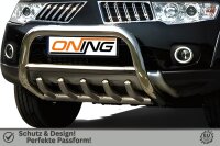 Frontbügel mit Unterbodenschutz für Mitsubishi L200 2006-2009 70mm Gutachten