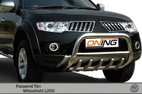 Frontbügel mit Unterbodenschutz für Mitsubishi L200 2006-2009 70mm Gutachten